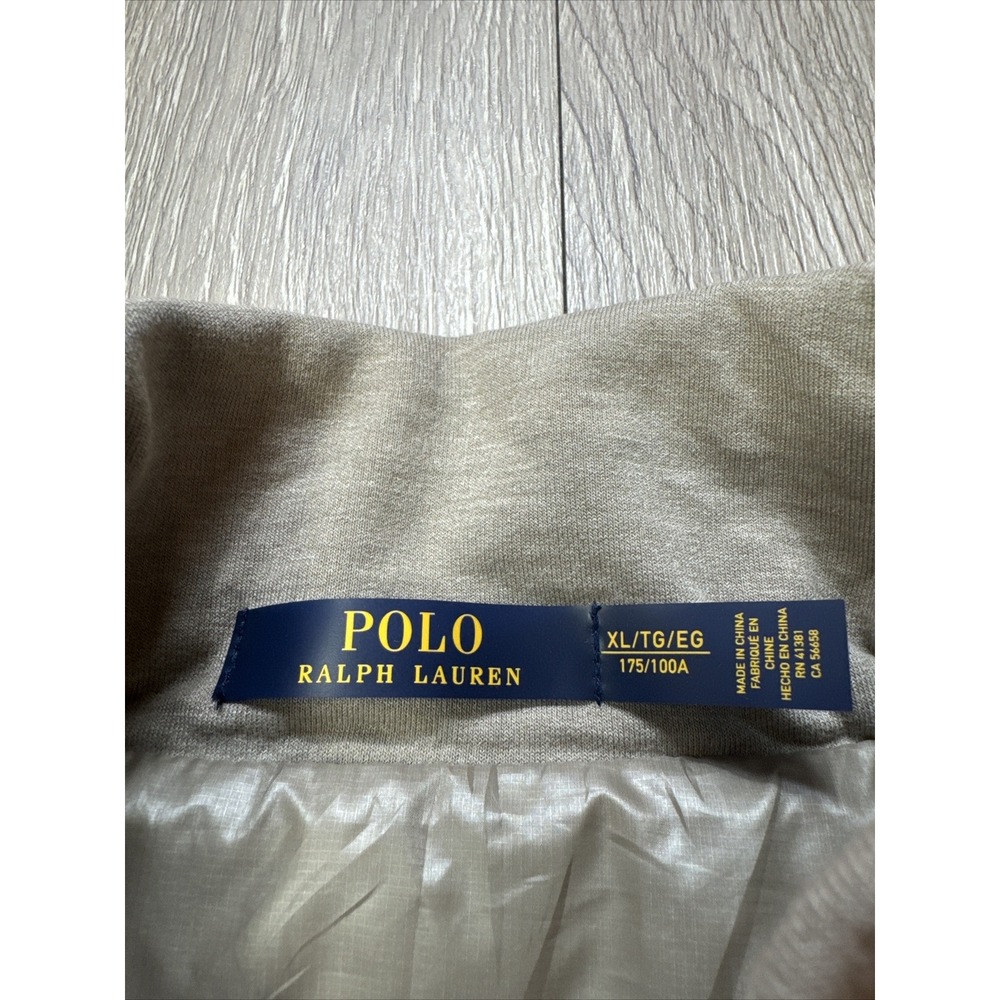 Polo Ralph Lauren Womens XL Puffer Jacket Wool Blend Beige Color Warm‎ Winter